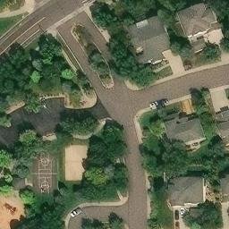 Sand Volleyball Court, Westminster, CO — aerial view
