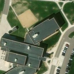 Sand Volleyball Court, Commerce City, CO — aerial view