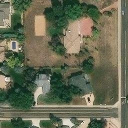 Volleyball Court, CO — aerial view