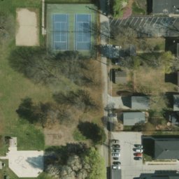 Sand Volleyball Court, Indianapolis city (balance), IN — aerial view