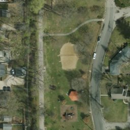 Sand Volleyball Court, Indianapolis city (balance), IN — aerial view