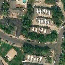 Volleyball Court, Arvada, CO — aerial view
