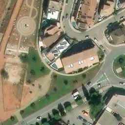 Vista aérea de Oeste del pueblo