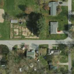 Sand Volleyball Court, Rocky Ripple, IN — aerial view