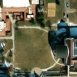 Sand Volleyball Court, Decatur, IL — aerial view