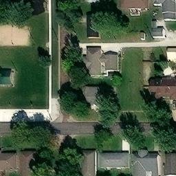 Sand Volleyball Court, Seneca, KS — aerial view