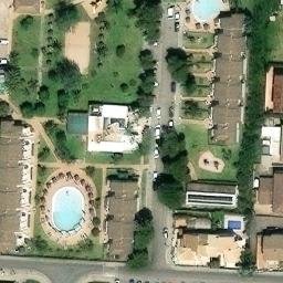 Sand Volleyball Court — aerial view
