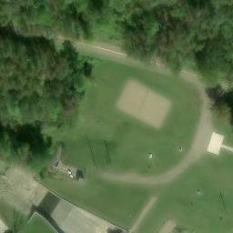 Sand Volleyball Court, OH — aerial view