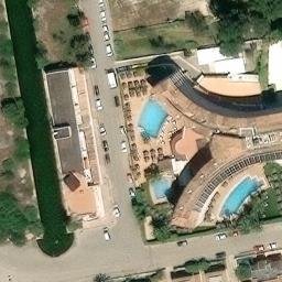 Sand Volleyball Court — aerial view