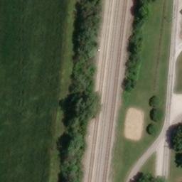 Sand Volleyball Court, IL — aerial view