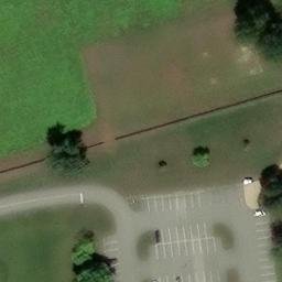 Sand Volleyball Court, DE — aerial view