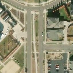 Sand Volleyball Court, Denver, CO — aerial view