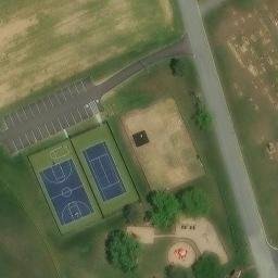 Sand Volleyball Court, PA — aerial view