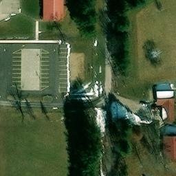 Sand Volleyball Court, IL — aerial view
