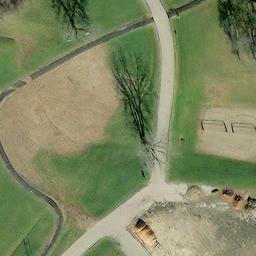 Sand Volleyball Court, Fairborn, OH — aerial view