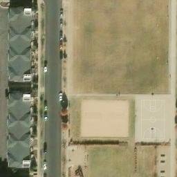 Sand Volleyball Court, Denver, CO — aerial view