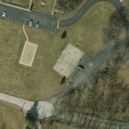 Volleyball Court, Avon, IN — aerial view