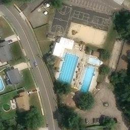 Volleyball Court, NJ — aerial view