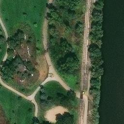 Sand Volleyball Court, Denver, CO — aerial view