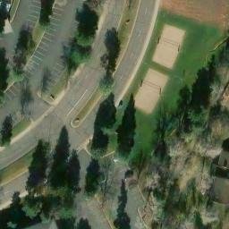 Sand Volleyball Court, Lakewood, CO — aerial view