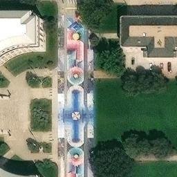 Beach Sand Volleyball Court — aerial view