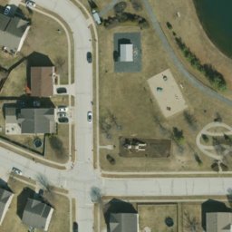 Sand Volleyball Court, Plainfield, IN — aerial view