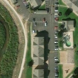 Sand Volleyball Court, Aurora, CO — aerial view