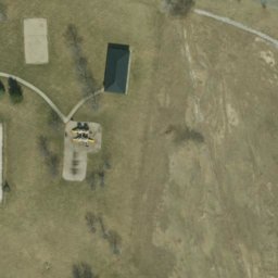 Sand Volleyball Court, Avon, IN — aerial view