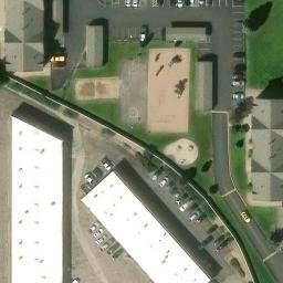 Sand Volleyball Court, Aurora, CO — aerial view