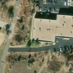 Sand Volleyball Court, Golden, CO — aerial view