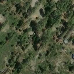 Sand Volleyball Court, Graeagle, CA — aerial view