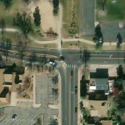 Sand Volleyball Court, Aurora, CO — aerial view