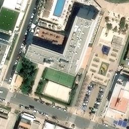 Sand Volleyball Court — aerial view