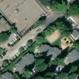 Sand Volleyball Court, Chico, CA — aerial view