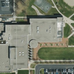 Sand Volleyball Court, Indianapolis city (balance), IN — aerial view