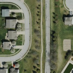 Sand Volleyball Court, Indianapolis city (balance), IN — aerial view