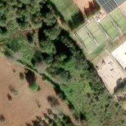 Sand Volleyball Court — aerial view