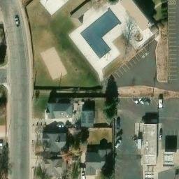 Sand Volleyball Court, Lakewood, CO — aerial view