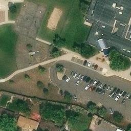 Volleyball Court, Lakewood, CO — aerial view