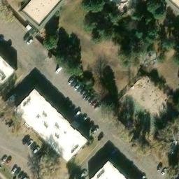 Volleyball Court, Four Square Mile, CO — aerial view