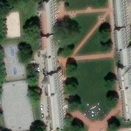 Sand Volleyball Court, Newark, DE — aerial view
