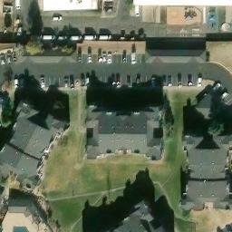 Volleyball Court, Four Square Mile, CO — aerial view
