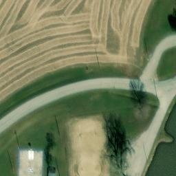 Sand Volleyball Court, KS — aerial view