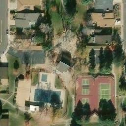 Volleyball Court, Aurora, CO — aerial view