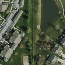 Sand Volleyball Court, Indianapolis city (balance), IN — aerial view