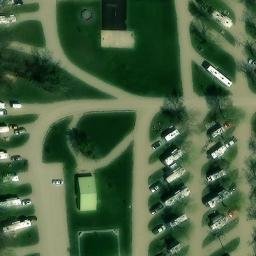 Grass Volleyball Court, IL — aerial view