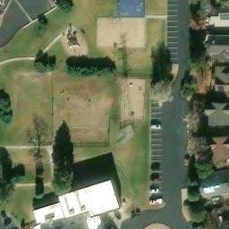 Volleyball Court, Denver, CO — aerial view