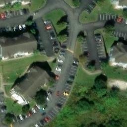 Sand Volleyball Court, WV — aerial view