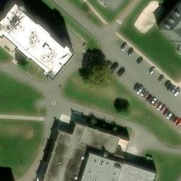 Sand Volleyball Court, Frostburg, MD — aerial view