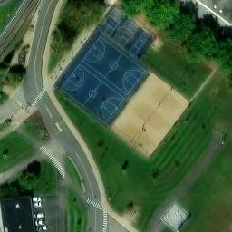 Sand Volleyball Court, Morgantown, WV — aerial view